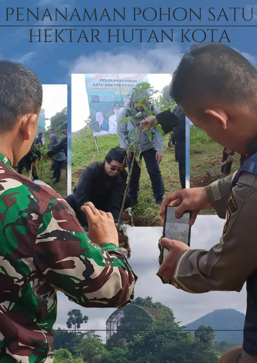 Perkuat Resapan Air, Kepala SMAN 1 Babakan Madang Ikut Serta Hijaukan Satu Hektar Hutan Kota Di Bojong Koneng